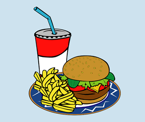 ハンバーガーセットの画像